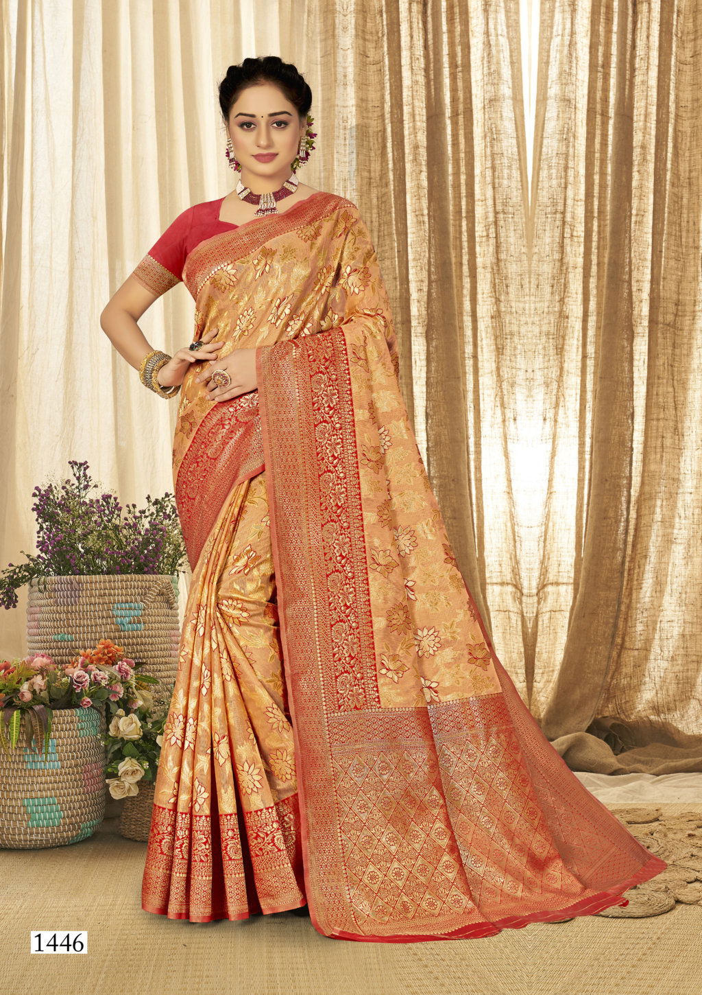 Sangam Anupriya Latest New Exclusive Wear Organza Rich Pallu Saree Collection